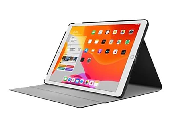 Incipio Faraday - Flip cover for tablet - polycarbonate, Plextonium, vegan leather - black - 10.2" - for Apple 10.2-inch iPad (7th generation)
