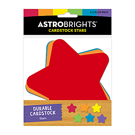 Astrobrights Die Cut Stars Assorted Pack Of 18 Stars - Office Depot