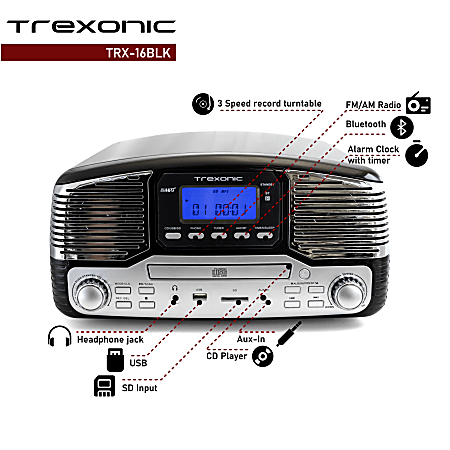 Tocadiscos cd cassette outlet