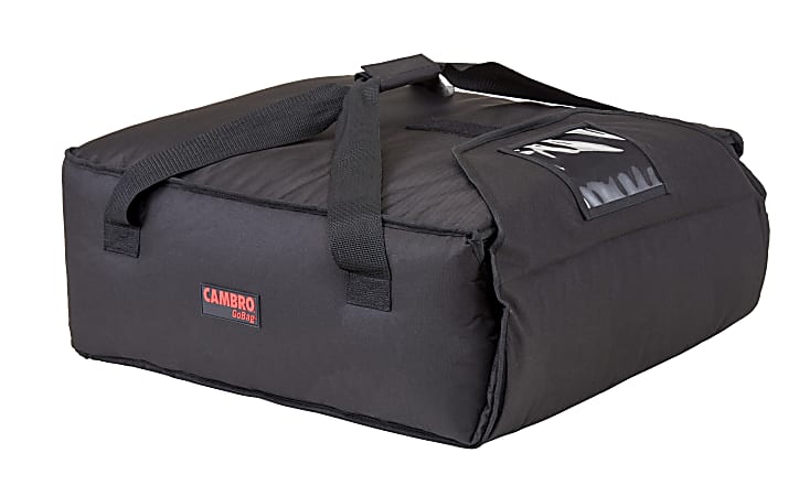 Cambro Standard Pizza GoBags, For 3 Boxes, Black, Set Of 4 GoBags