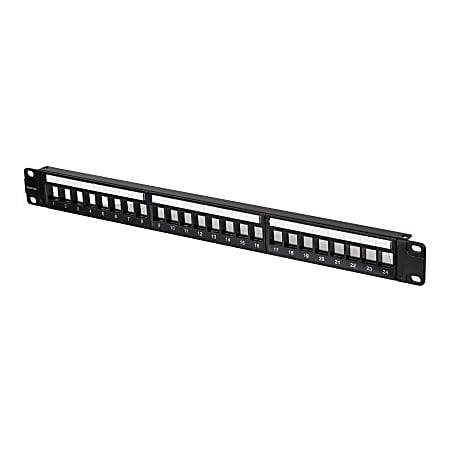 Vericom VGS UPP6001-24 24-Port Unshielded Modular Unloaded Patch Panel With Labels