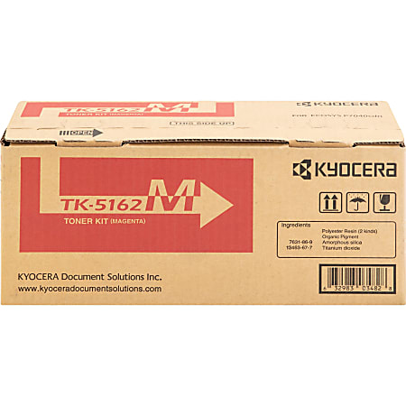 Kyocera TK-5162M Original Laser Toner Cartridge - Magenta - 1 Each - 12000 Pages Kyocera TK-5162M Original Laser Toner Cartridge - Magenta - 1 Each - 12000 Pages