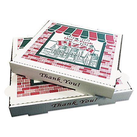 Box & Container Co. Pizza Boxes, White, Pack Of 50 Boxes