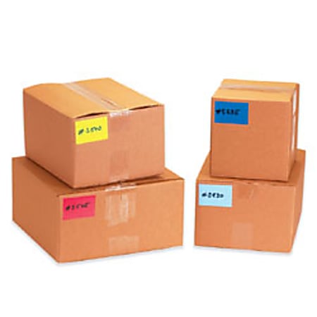 Tape Logic® Write™On Inventory Labels, DL631B, Rectangle, 4" x 2 3/4", Dark Blue, Roll Of 500