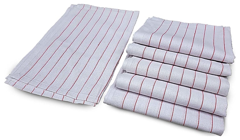 Kitchen Basics Printed Tea Towels, 28" x 29", Pack Of 12 Towels