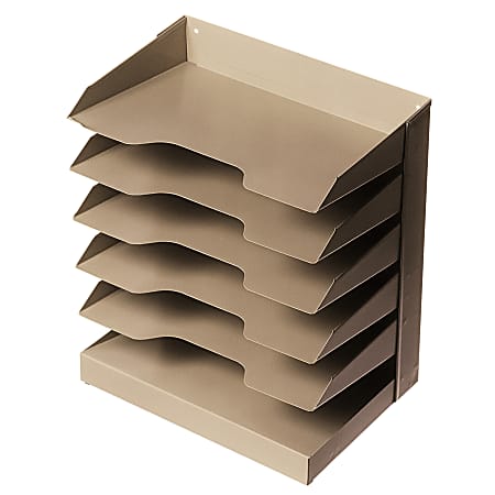 SKILCRAFT® Horizontal Desk File Tray, 8-1/2”H x 15”W x 12-7/16”D, Beige (AbilityOne 7520001394869)