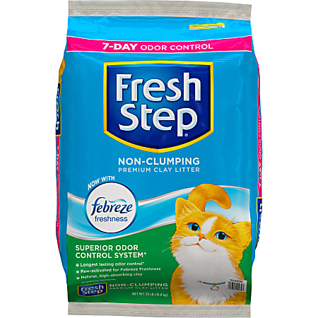 Fresh Step Non-Clumping Premium Cat Litter With Febreze Freshness, Scented, 35 Lb