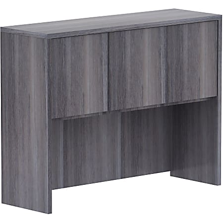 Lorell® Laminate Desk Hutch, 36"H x 48"W x 15"D, Weathered Charcoal