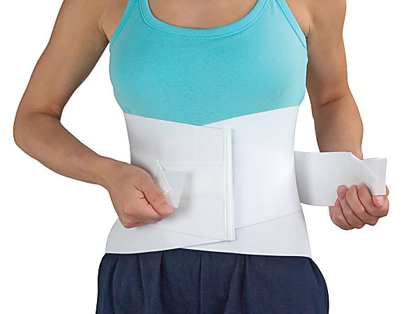 Back brace with lumbar support outlet