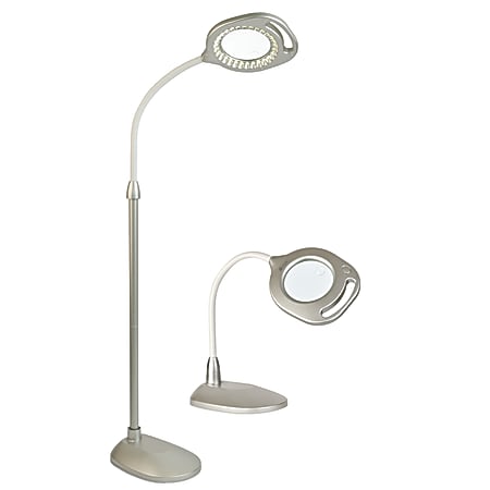 Bostitch PureOptics LED VLED600 Magnifying Desk Lamp With Clamp Mount 22 H  White - Office Depot