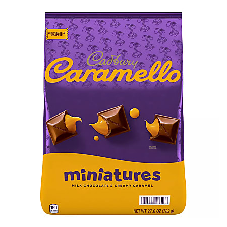 Cadbury CARAMELLO Miniatures Milk Chocolate And Caramel Candy Bars 27.6 Oz Bag ODP Business Solutions