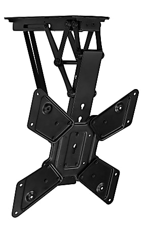 Mount-It! MI-4223 Motorized Ceiling TV Mount For 32 - 55" TVs, 26"H x 26"W x 20-1/4"D, Black