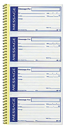 Adams® Write n' Stick® Phone Message Book, 11" x 5 1/4", 200 Messages, Canary/White
