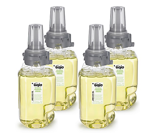 GOJO® ADX-7 Foam Hand & Shower Wash Soap, Citrus & Ginger Scent, 23.6 Oz, Case Of 4 Refills