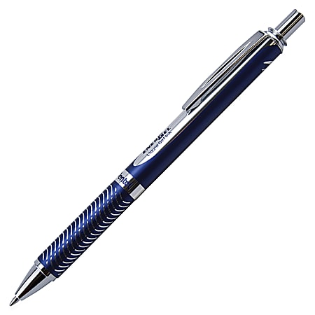 Pentel® EnerGel® Alloy Retractable Gel Pen, Medium Point, 0.7 mm, Blue ...