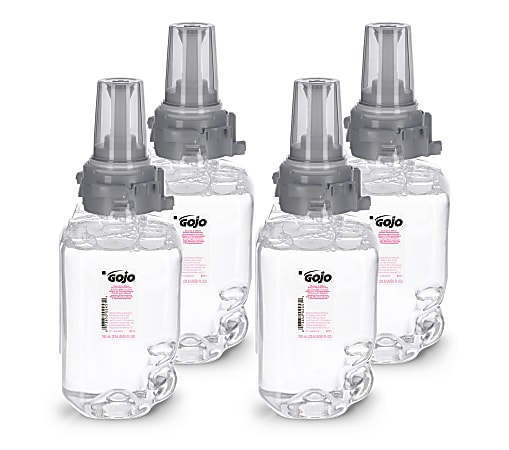 GOJO® ADX-7 Clear & Mild Foam Hand Wash Soap, Unscented, 23.6 Oz, Case Of 4 Refills