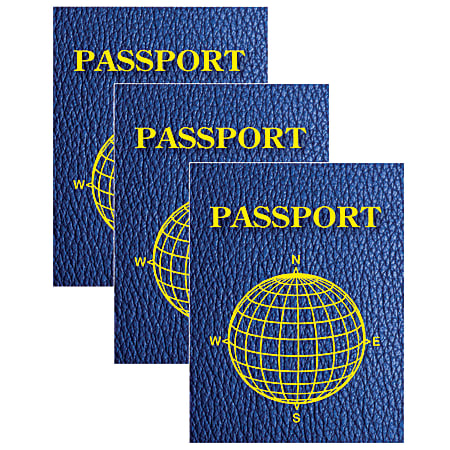 Ashley Productions Blank Passport Books, 6 sheets Per Book, Packs Of 3 Books