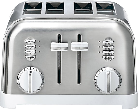 Cuisinart Classic 4 Slice Wide Slot Toaster White - Office Depot