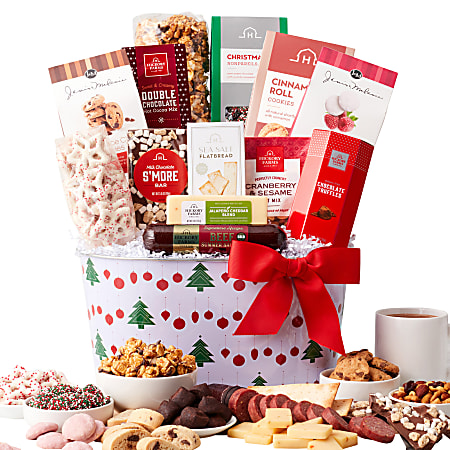 Hickory Farms - Deluxe Merrymaker Gift Basket - 13 items