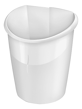 CEP Ellypse Plastic Waste Bin, 3.96 Gallons, White