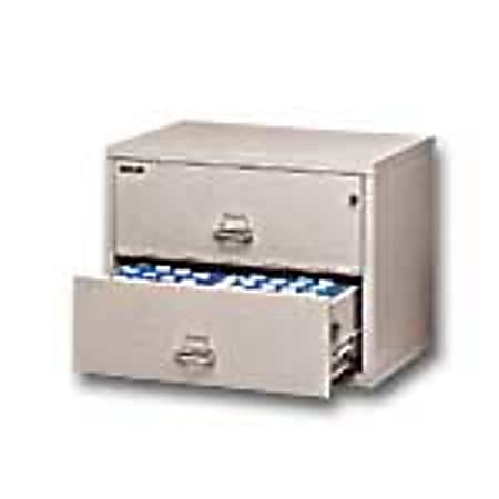 FireKing® UL 1-Hour Lateral File, 2 Drawers, 27 7/8"H x 31"W x 22 1/8"D, Platinum, Dock-To-Dock Delivery