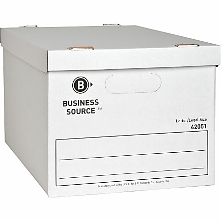 Business Source Economy Storage Box with Lid - External Dimensions: 12 Business Source Economy Storage Box with Lid - External Dimensions: 12