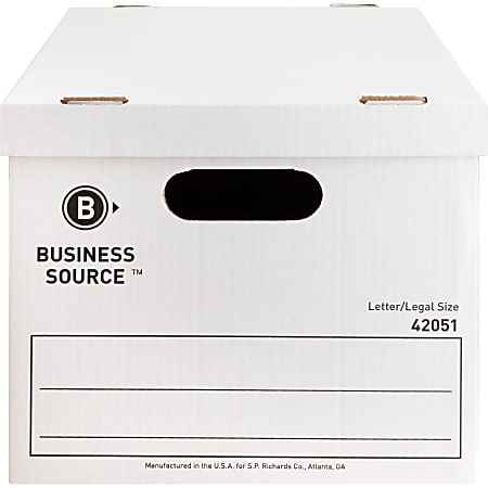 Business Source Economy Storage Box with Lid - External Dimensions: 12 Business Source Economy Storage Box with Lid - External Dimensions: 12