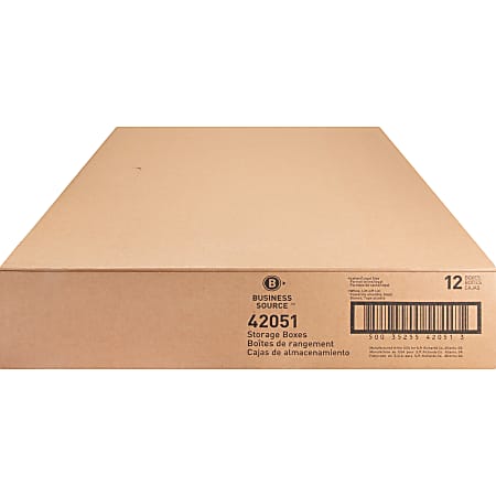 Business Source Economy Storage Box with Lid - External Dimensions: 12 Business Source Economy Storage Box with Lid - External Dimensions: 12