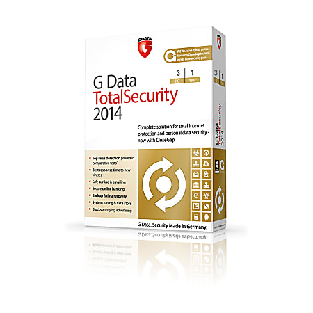 G Data TotalSecurity 2014 - Subscription license (1 year) - 3 PCs - download - ESD - Win