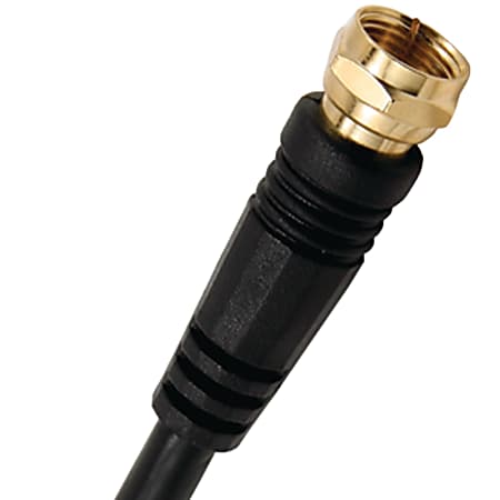 GE Coaxial Audio/Video Cable - 25 ft Coaxial A/V Cable for Video Device, TV, Audio Device - F Connector Audio/Video - Black