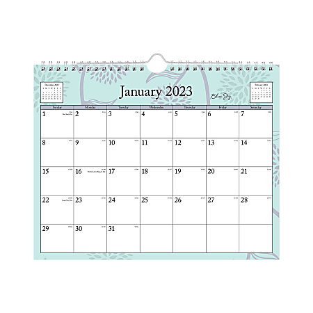 Blue Sky™ Monthly Wall Calendar, 8-3/4" x 11", Rue Du Flore, January To December 2023, 101613