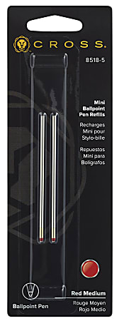 Medium Blue,Fits Tech3,Autocross 12 PC Pack Cross Style Mini Ball Pen Refill 
