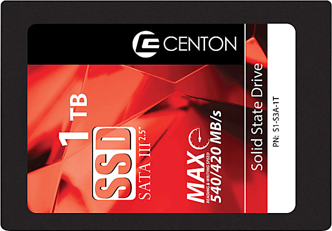 Centon MP 1TB Internal Solid State Drive For Laptops, SATA III 2.5", S1-S3A-1T 