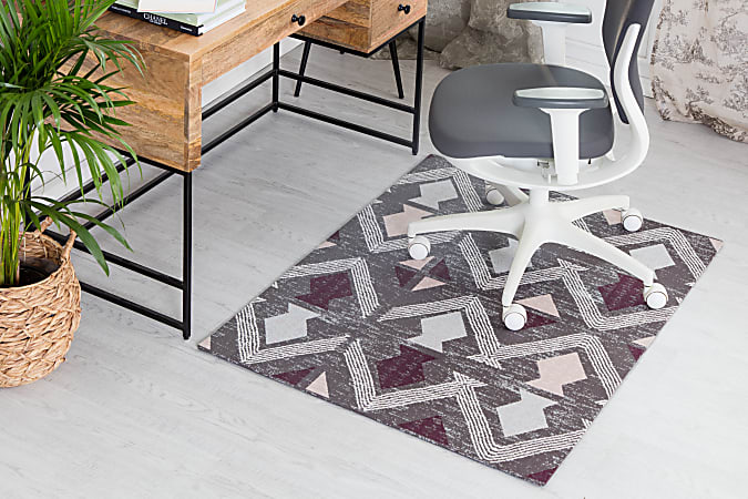 Anji Mountain Rug'd Chair Mat 36 x 48 Mitte Gray & Beige / 1/4