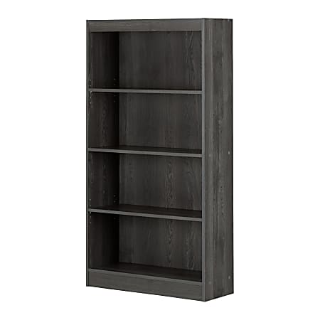 South Shore Axess 56" 4 Shelf Contemporary Bookcase, Oak/Dark Finish, Standard Delivery