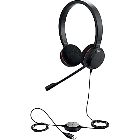 Jabra® Evolve 20 Microsoft® Lync Stereo Wired Over-The-Head Headphones