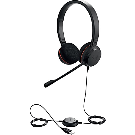 Jabra Evolve 20 US Stereo Wired Over The Head Headphones Office Depot