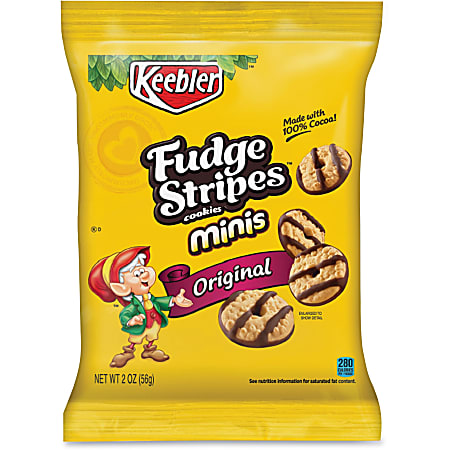 Keebler® Fudge Stripes Cookies, 2 Oz, Box Of 8