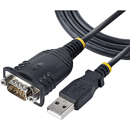 StarTech.com 3ft (1m) USB to Serial Cable, DB9