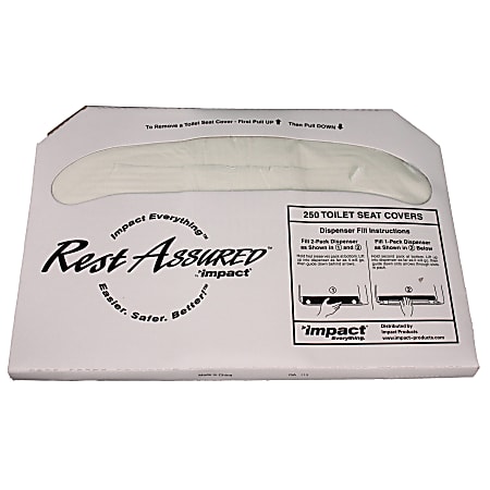 Rochester Midland Half-Fold Toilet Seat Covers, 250 Sheets