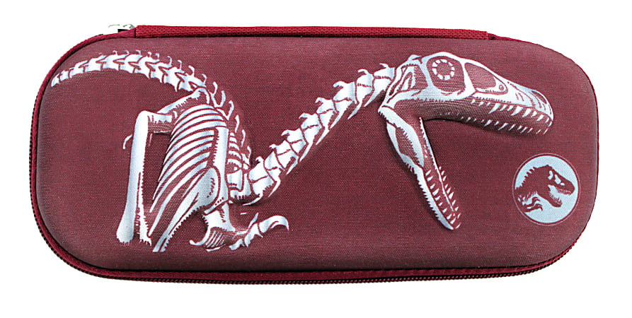 Jurassic World 3-D Pencil Case, 9"H x 4"W x 2"D, Red