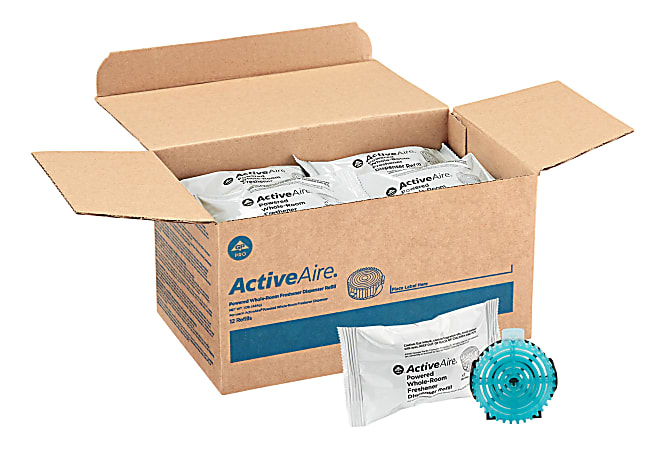 ActiveAire® by GP PRO Powered Whole-Room Freshener Dispenser Refills, Pacific Meadow® Scent, Green, Case Of 12