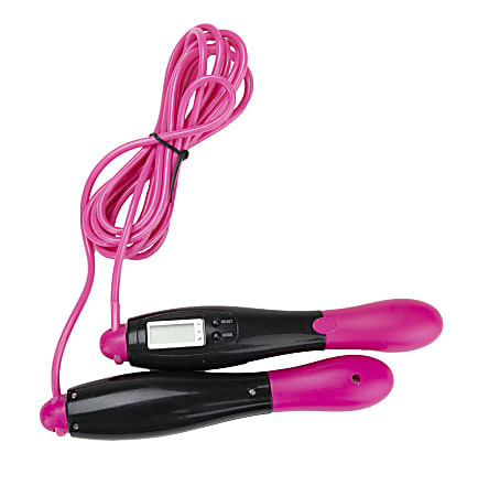 Mind Reader Jump Rope With Counter, 127", Pink