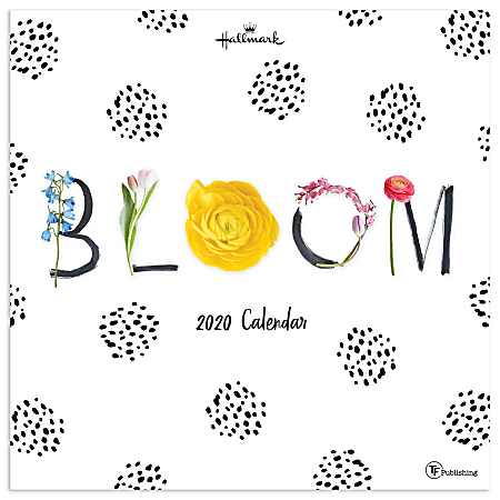 TF Publishing Monthly Wall Calendar, 12" x 12", Bloom, January To December 2020