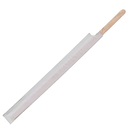ECO Products Renewable Paper-Wrapped Wooden Stir Sticks, 7", 500 Sticks Per Pack, Case Of 10 Packs