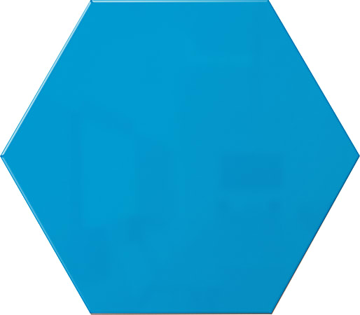 Ghent LINK Hex Premium Magnetic Marker Board, 18” x 21”, Bright Blue