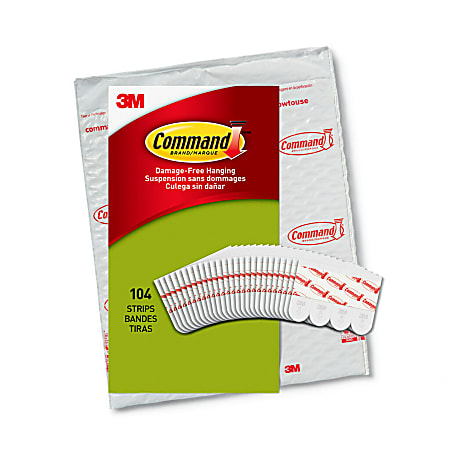 Command Picture Hanging Strips 8 Pairs 16 Command Strips Damage Free White  - Office Depot