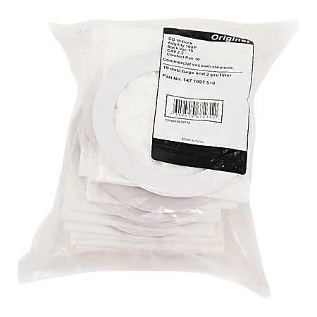 Clarke® Dust Bags For Comfort Pak 10-Quart Backpack Vacuum, Pack Of 10