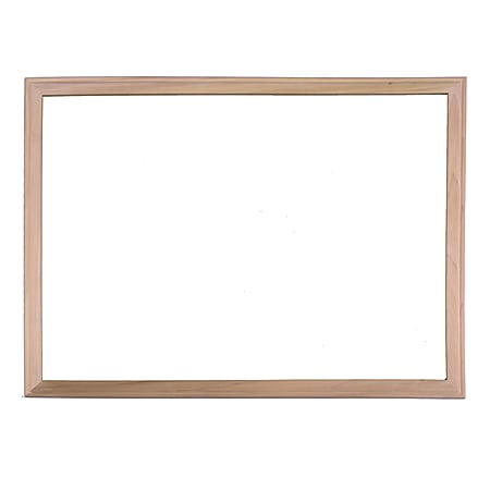 Crestline Dry-Erase Whiteboard, 18" x 24", Wood Frame With Brown Finish