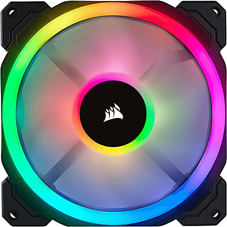 Corsair LL140 RGB 140mm Dual Light Loop RGB LED PWM Fan Single Pack - 1 Pack - 5.51" Maximum Fan Diameter - 1 x Fan(s) - 1300 rpm - 4-pin PWM - RGB LED - 1 - Motherboard
